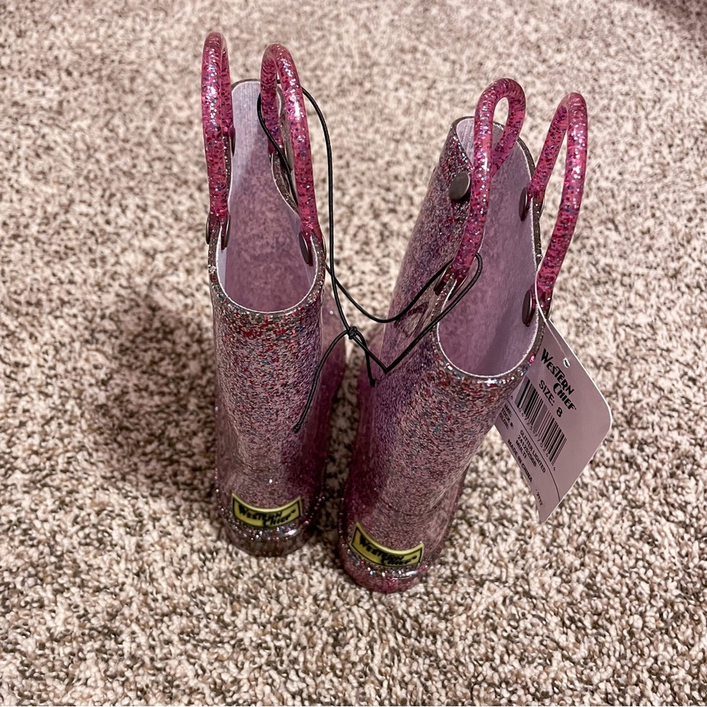 Western Chief Glitter Girls Light Up Rain Boots - Picture 4 of 6